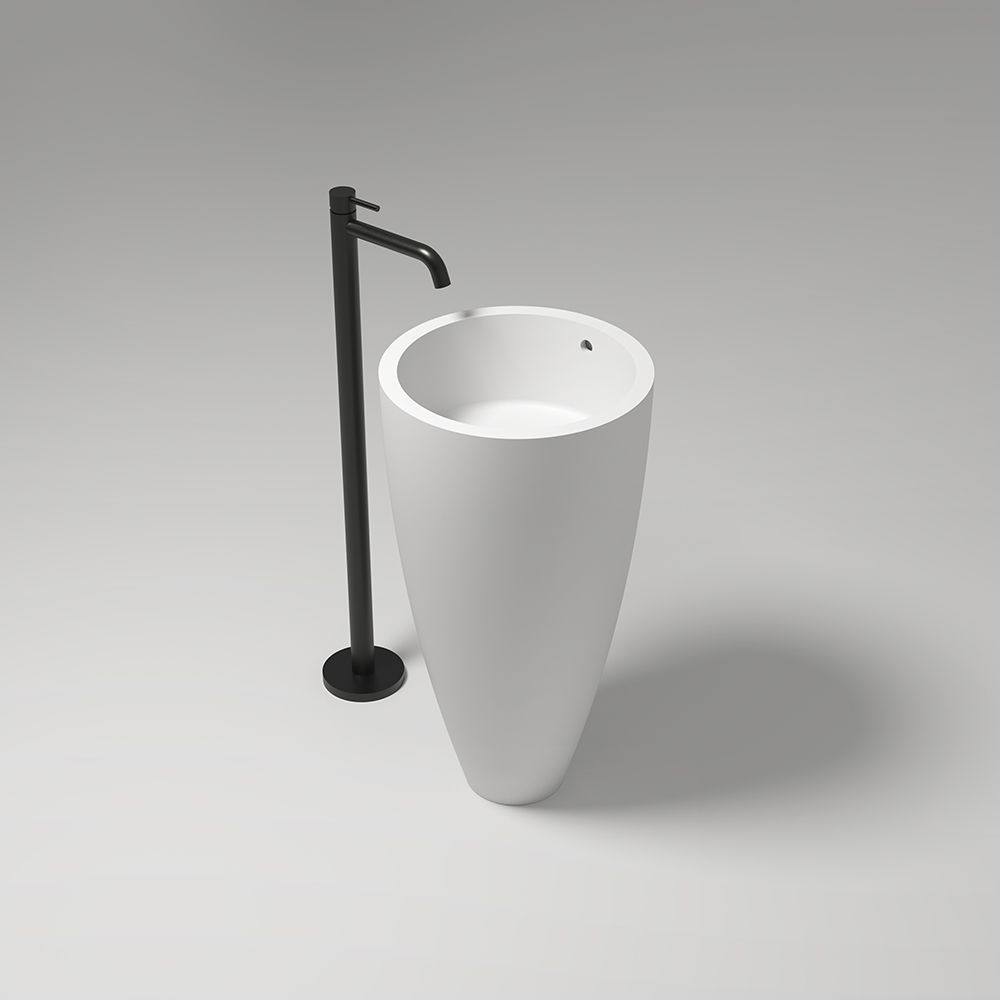 KT-6102 Resin Stone Cone Shape Freestanding Stand Alone Sink