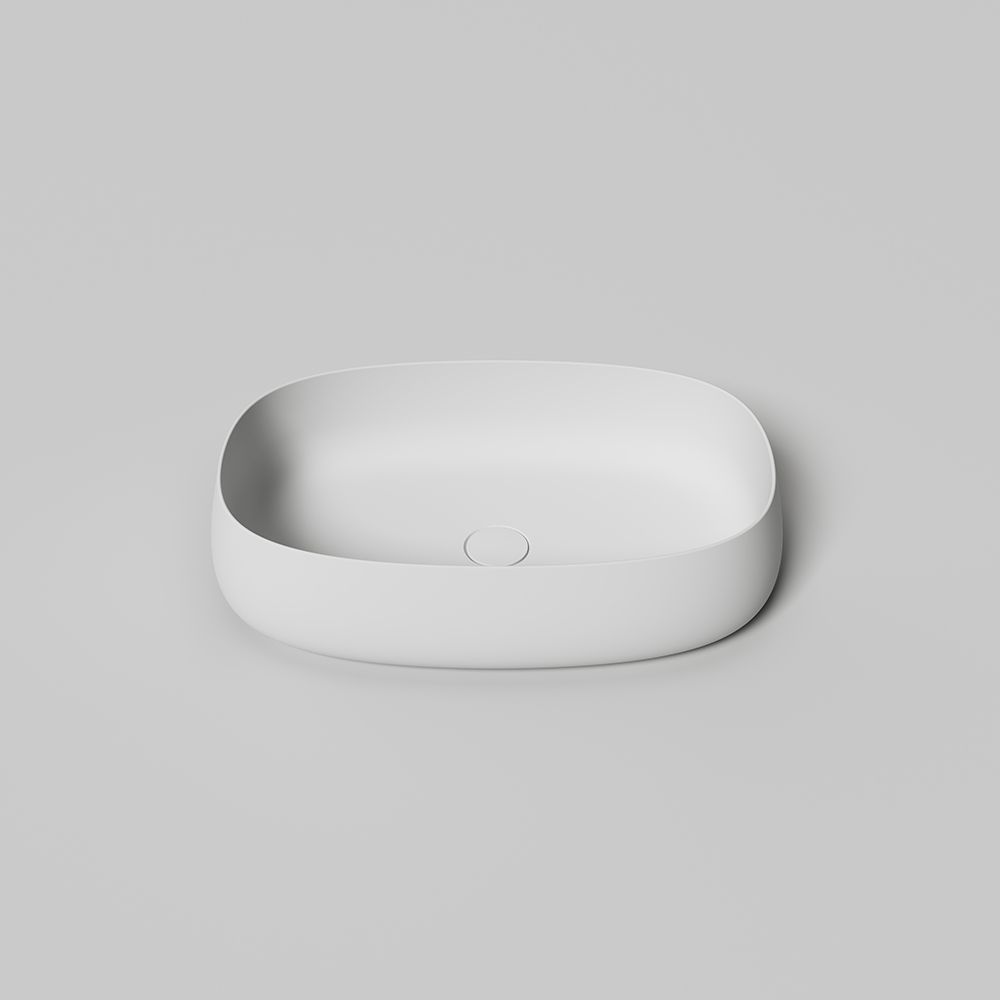 KT-2007 Slim Edge Oval Solid Surface Counter Top Bathroom Sinks