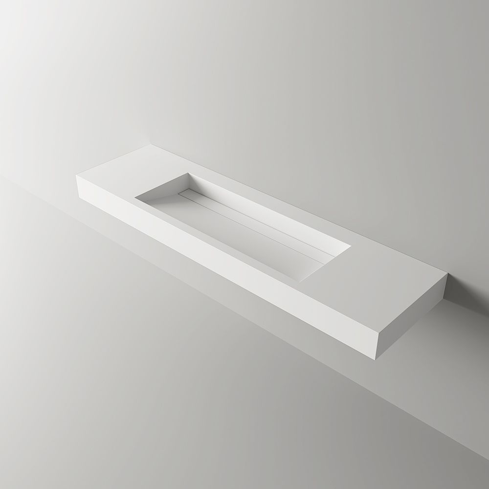 KT-C03 Solid Surface Integrated Sink Customize Wall Hanging Sink