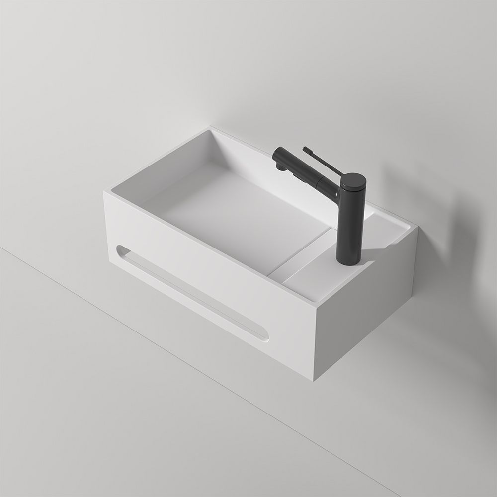 KT-C04 Integrated Towel Bar Design Wall Mounted Bathroom Sink