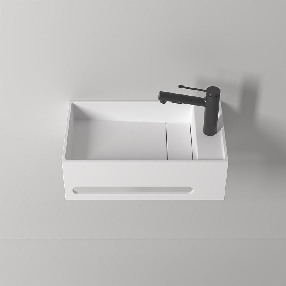 KT-C04 Integrated Towel Bar Design Wall Mounted Bathroom Sink
