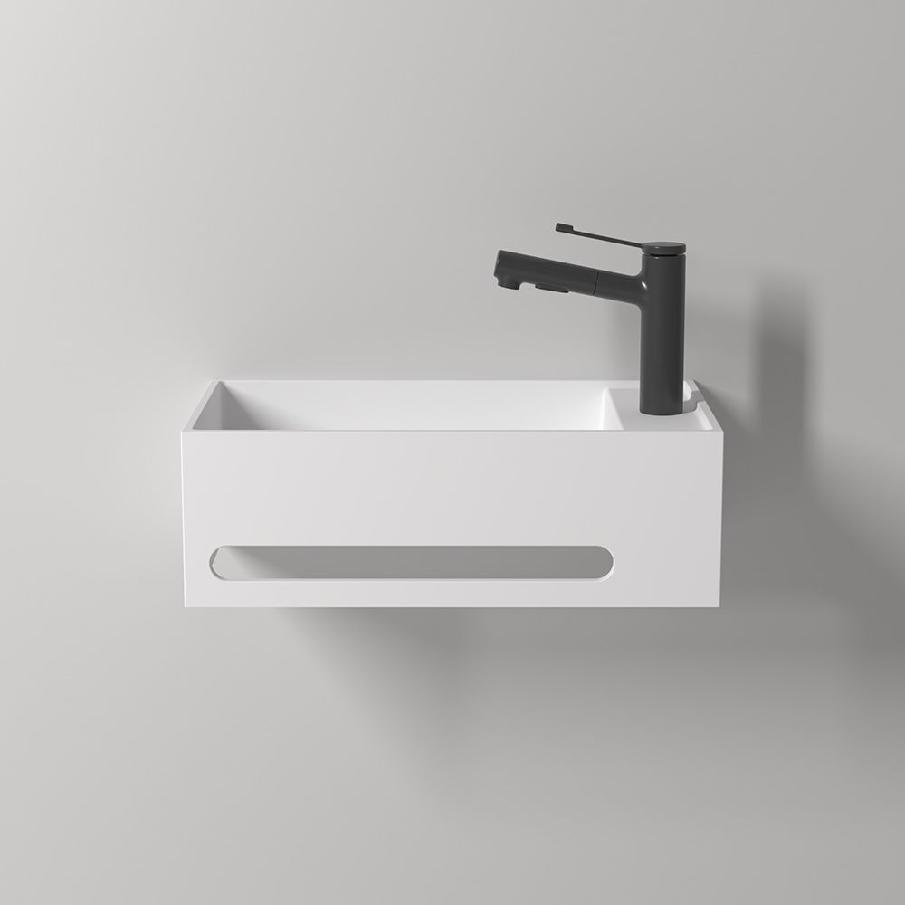 KT-C04 Integrated Towel Bar Design Wall Mounted Bathroom Sink
