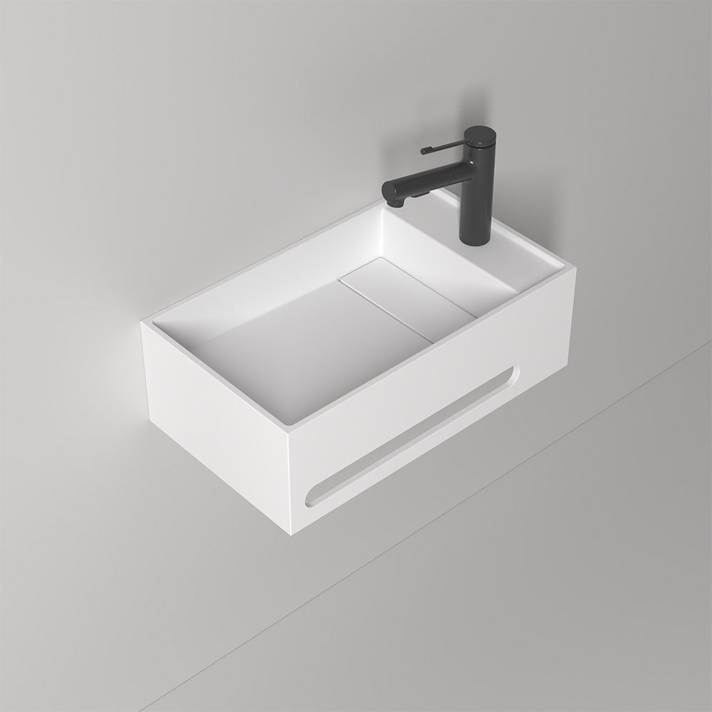 KT-C04 Integrated Towel Bar Design Wall Mounted Bathroom Sink