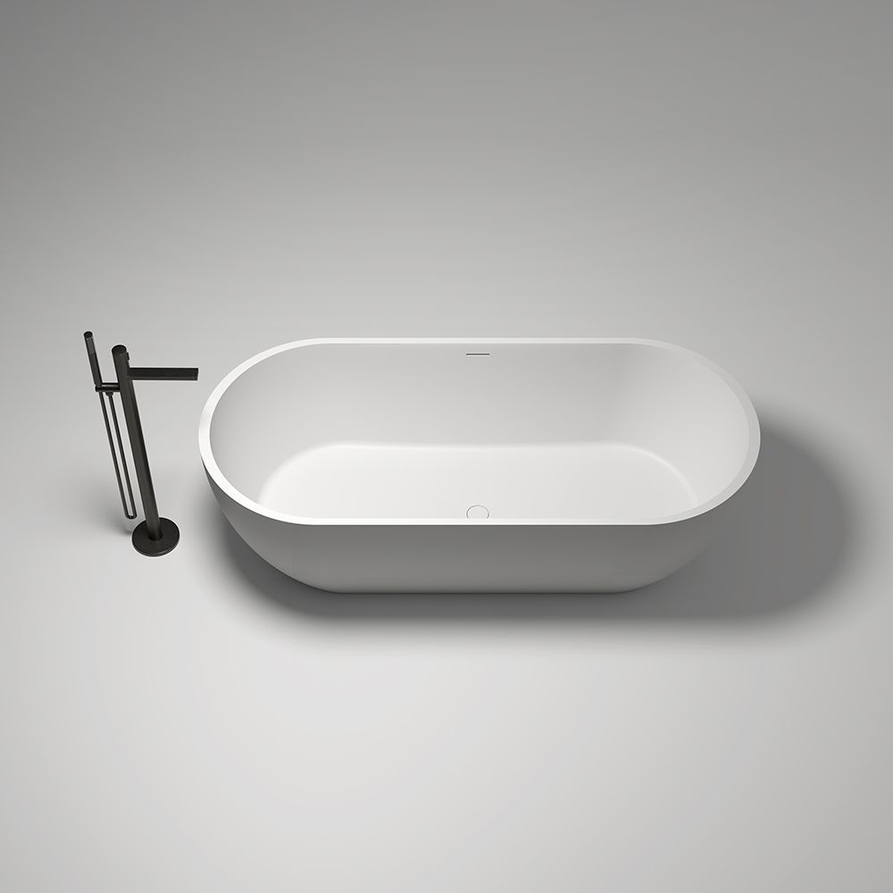 KT-8103 Capsule Shape Artificial Stone Solid Surface Freestanding Tub