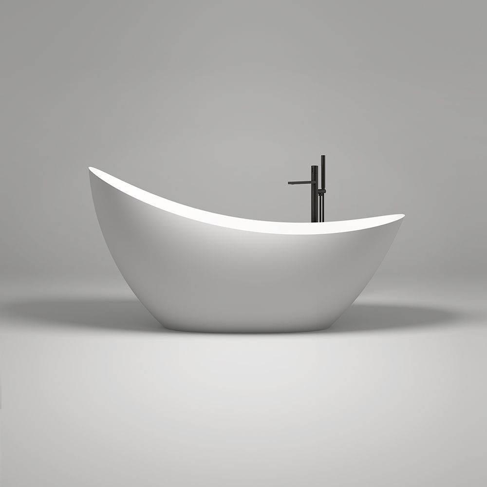 KT-8111 Moon Shaped Bath Tub Stone Resin Bathtubs For Sale