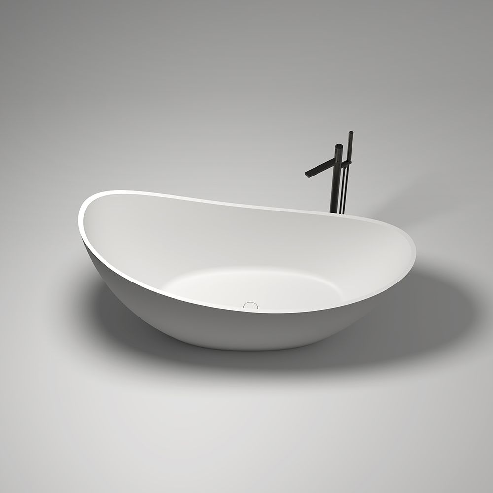 KT-8111 Moon Shaped Bath Tub Stone Resin Bathtubs For Sale
