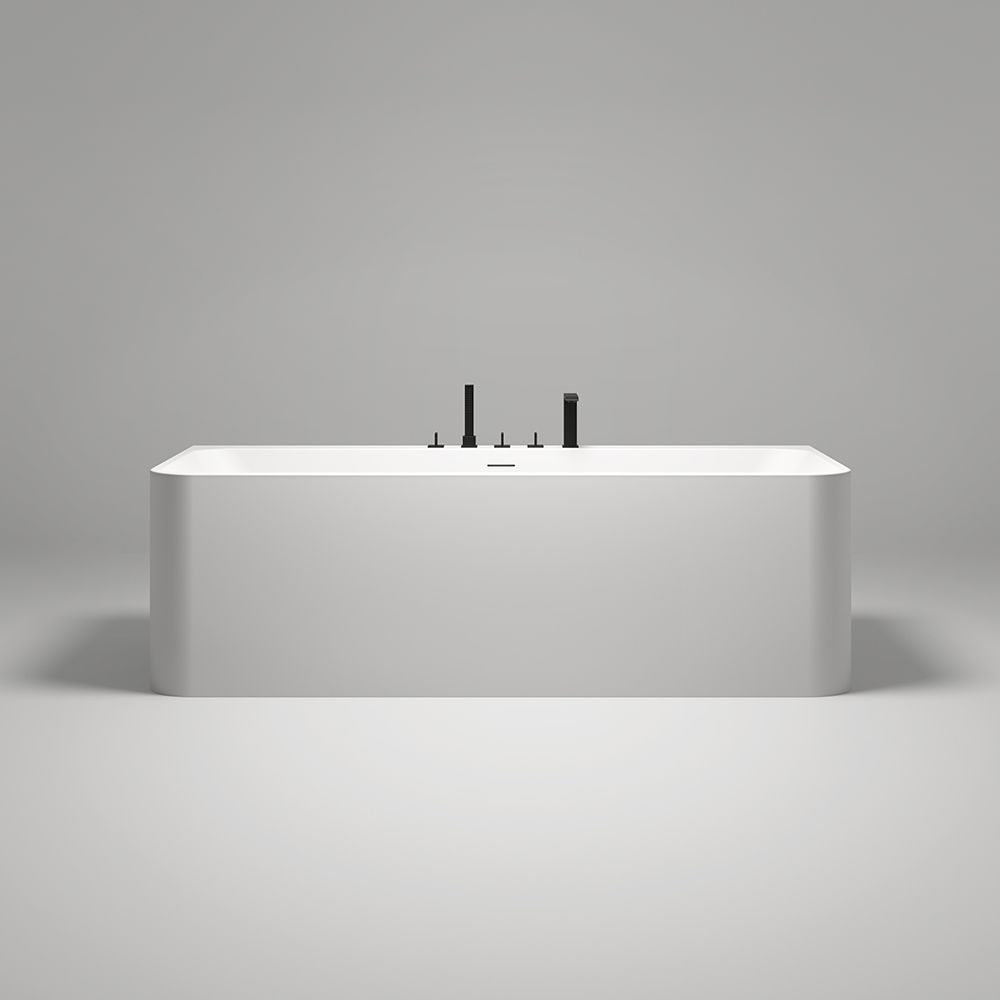 KT-8112 Back To Wall Freestanding Tub Solid Surface Soaking Tub