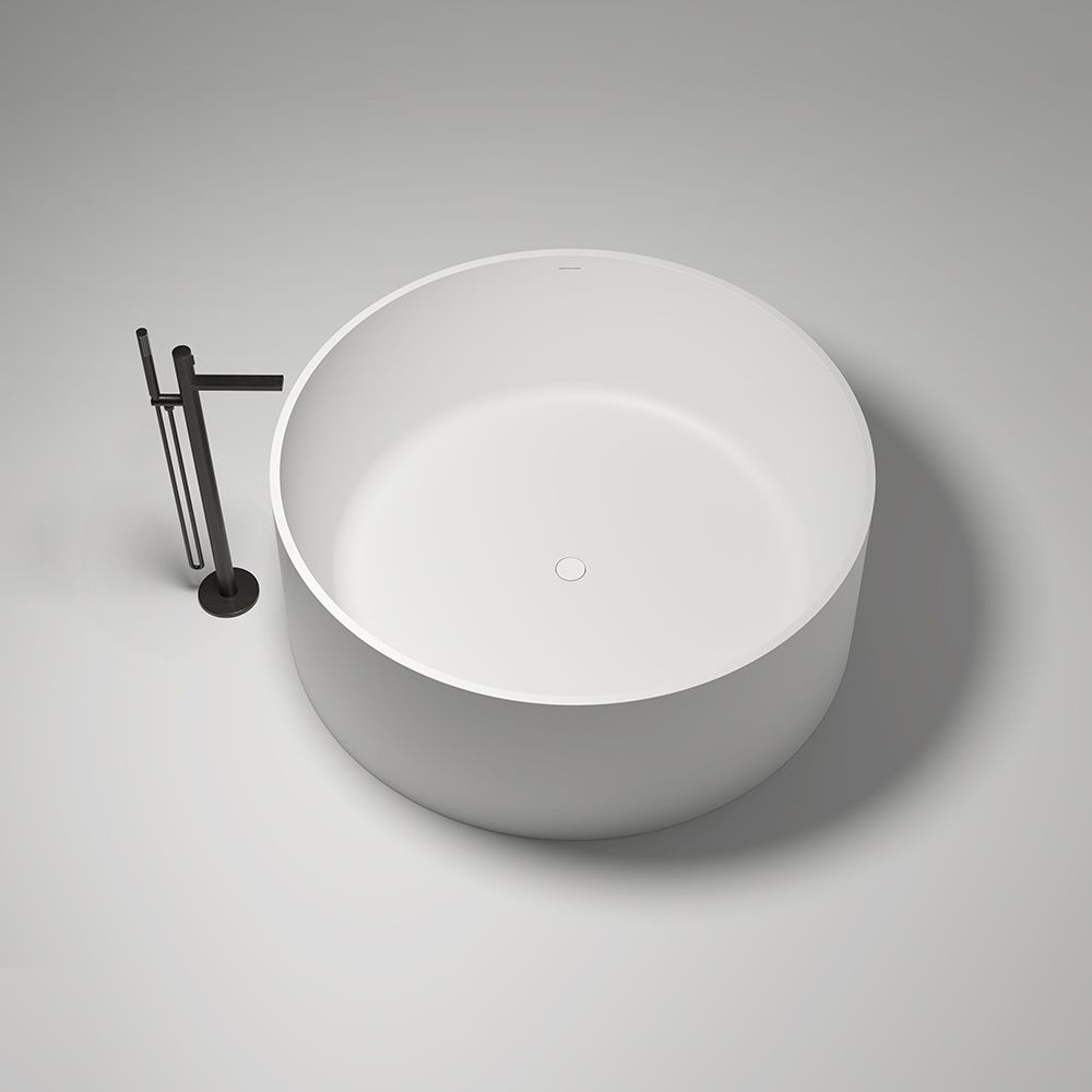 KT-8116 Round Tub Solid Surface Freestanding Bathtub Matte Finish