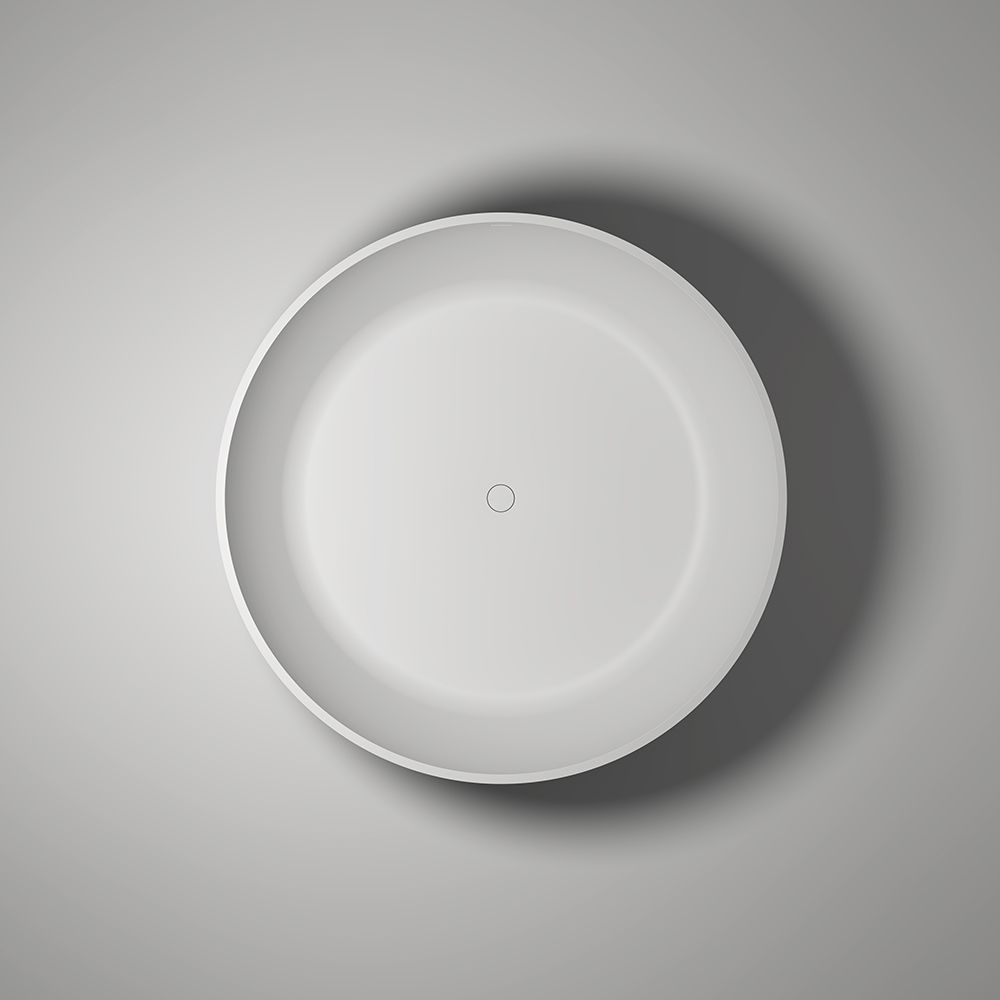 KT-8116 Round Tub Solid Surface Freestanding Bathtub Matte Finish