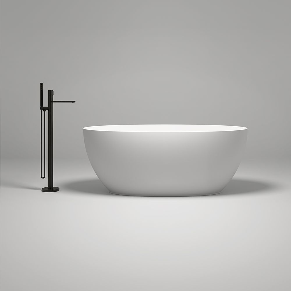 KT-8121 Olive Shaped Eco-friendly Solid Surface Soaking Tub