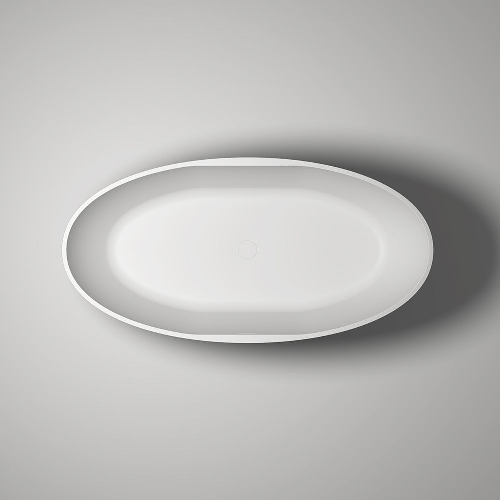 KT-8121 Olive Shaped Eco-friendly Solid Surface Soaking Tub