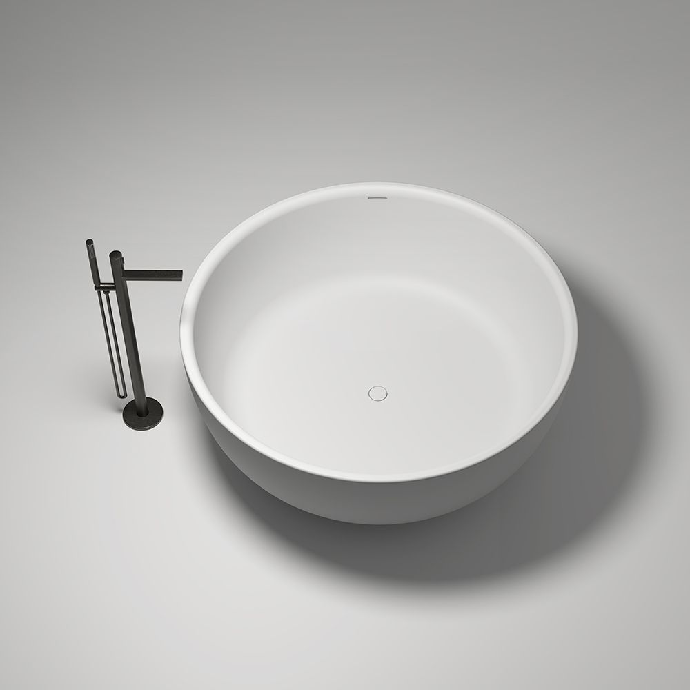 KT-8122 Artificial stone bathtubs Round Shape Soaking Bowl Tub