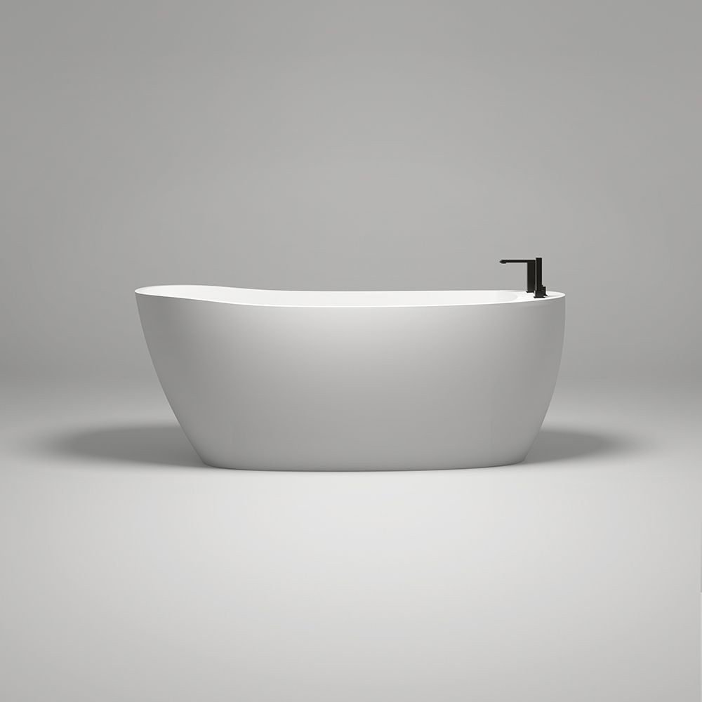 KT-8126 Modern Freestanding Resin Stone Soaking Tub with Shower