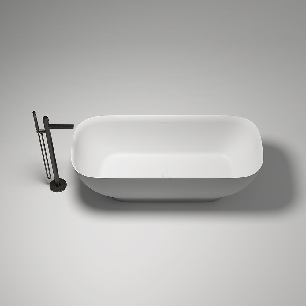 KT-8203 Solid Surface Soaking Tub Rectangular Soaking Tub