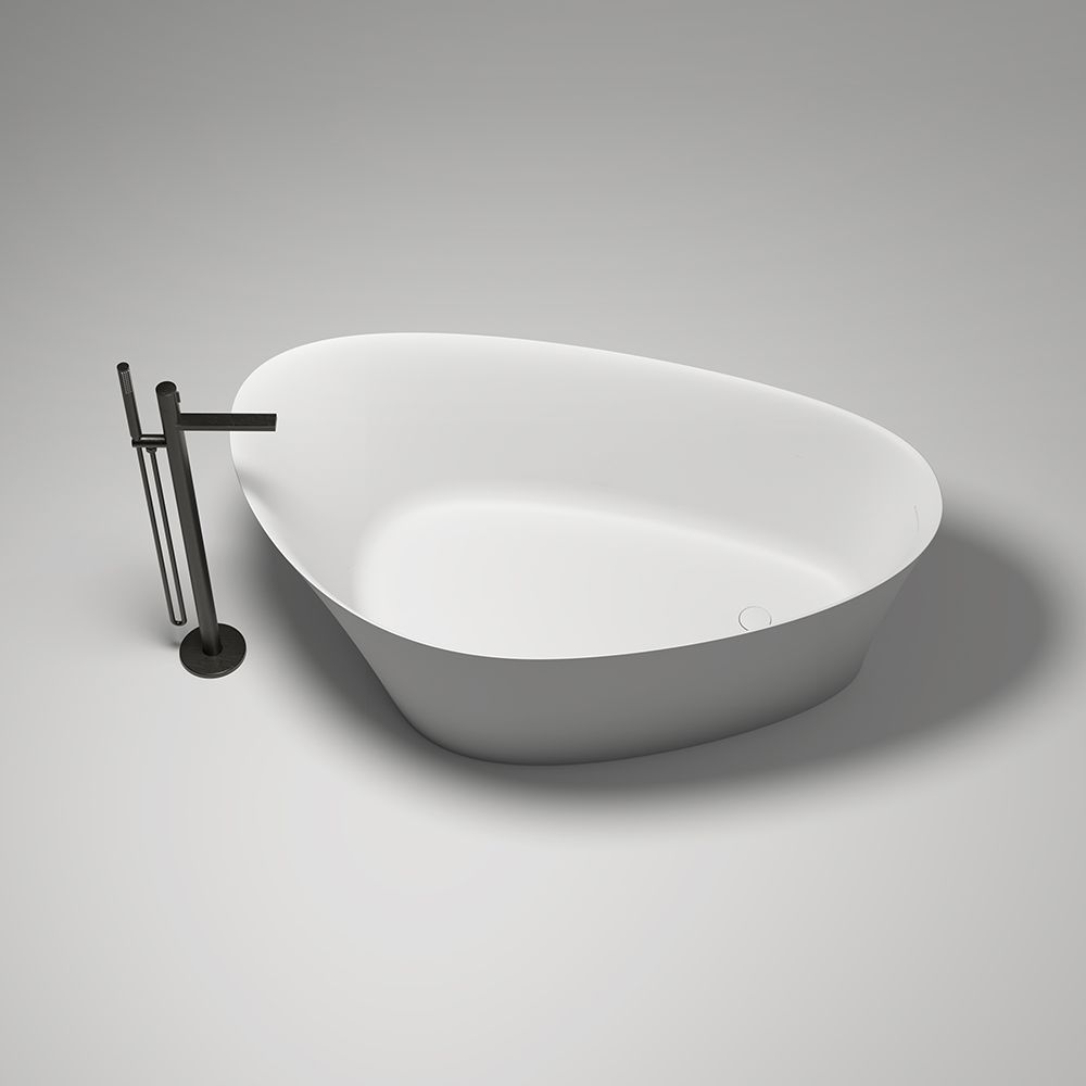KT-8206 Triangular Bath Tub Solid Surface Freestanding Bathtub