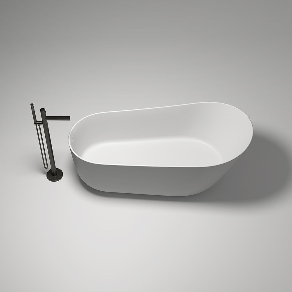 KT-8207 Stand Alone Bathtubs Solid Surface Freestanding Soaking Tub