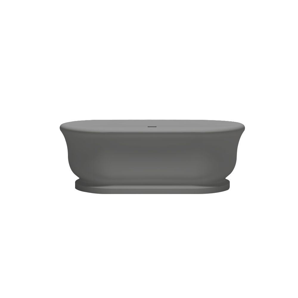 KT-8208 Classical Resin Stone Bathtub Capsule Shape with Curved Edge