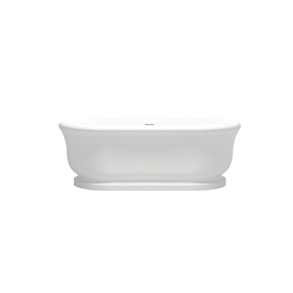 KT-8208 Classical Resin Stone Bathtub Capsule Shape with Curved Edge