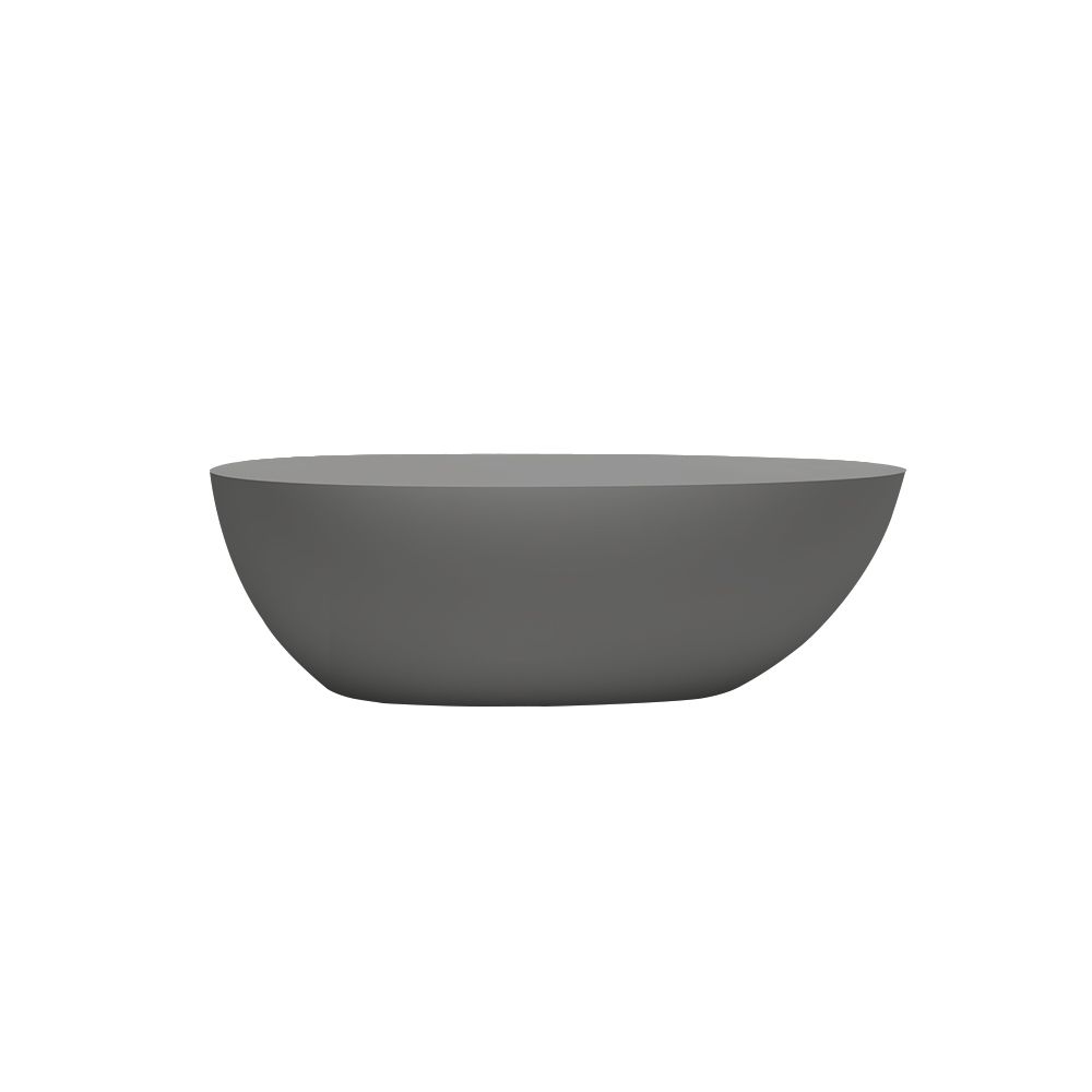 KT-8209 Egg Shape Stone Resin Freestanding Tub With Ledge