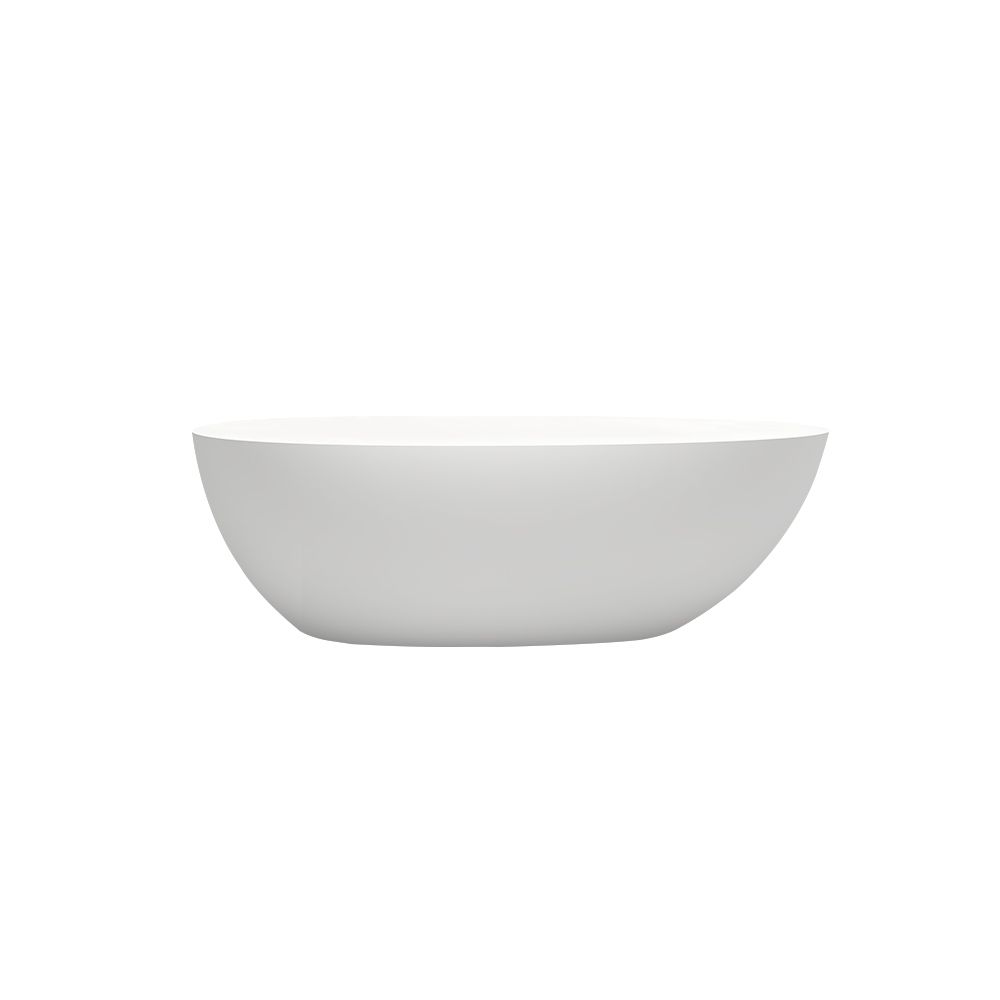 KT-8209 Egg Shape Stone Resin Freestanding Tub With Ledge