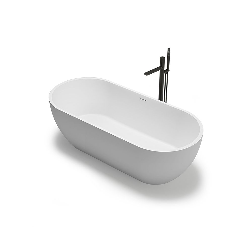KT-8103 Capsule Shape Artificial Stone Solid Surface Freestanding Tub