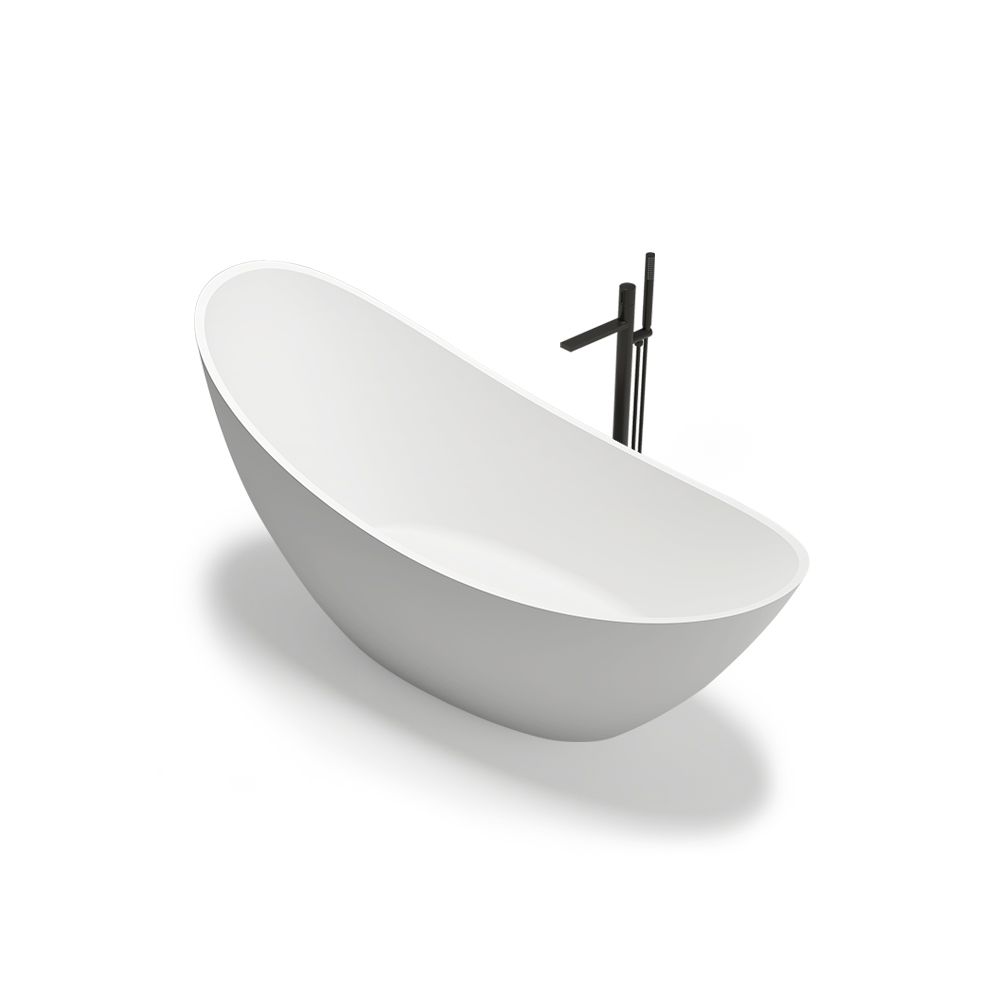 KT-8111 Moon Shaped Bath Tub Stone Resin Bathtubs For Sale