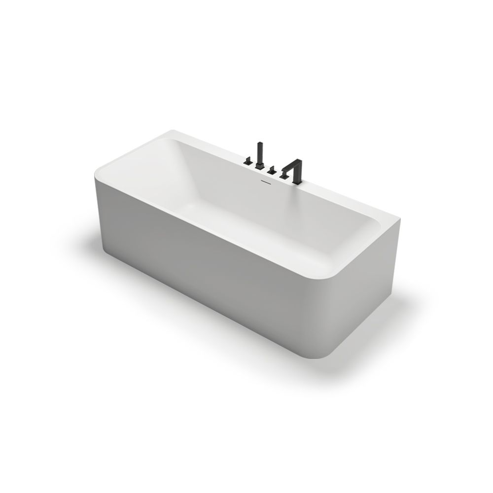 KT-8112 Back To Wall Freestanding Tub Solid Surface Soaking Tub