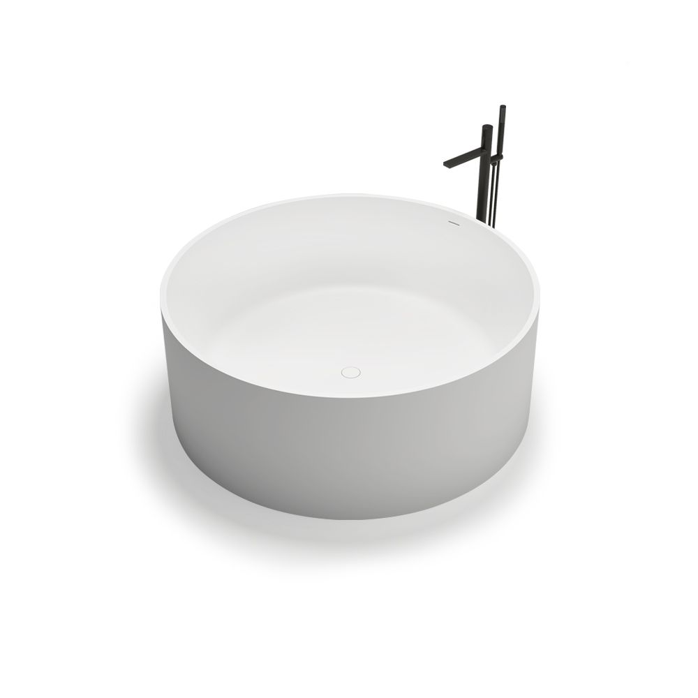 KT-8116 Round Tub Solid Surface Freestanding Bathtub Matte Finish