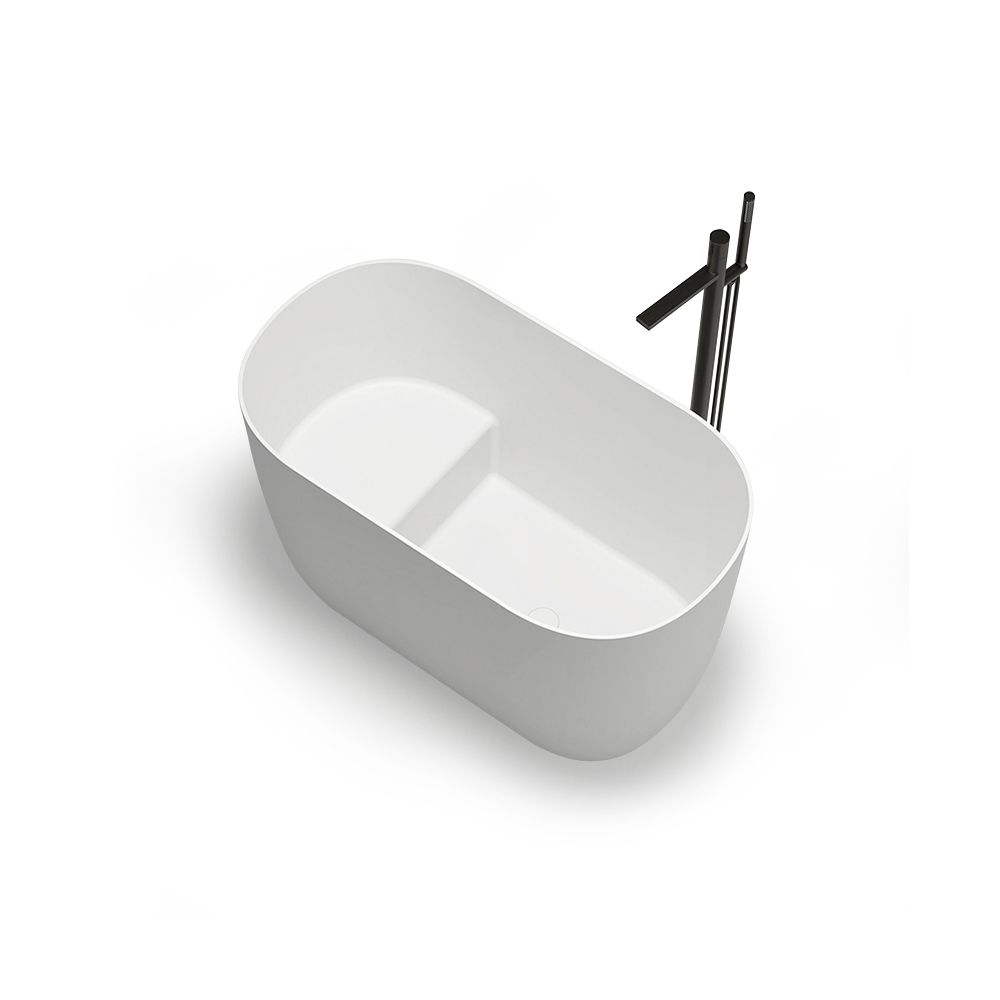 KT-8135 Seated Bathtub Resin Stone Bath With Seat Built-in