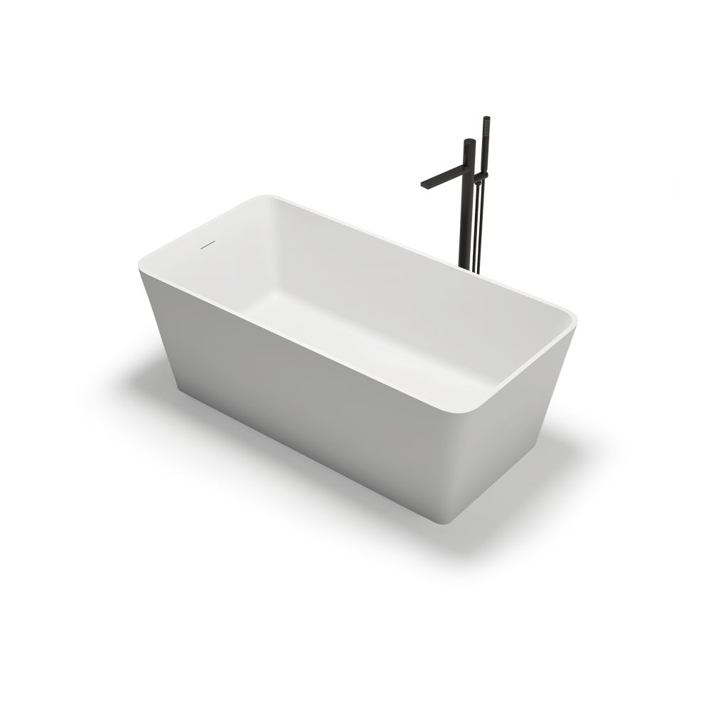 KT-8202 Stone Resin Freestanding Rectangular Soaking Tub