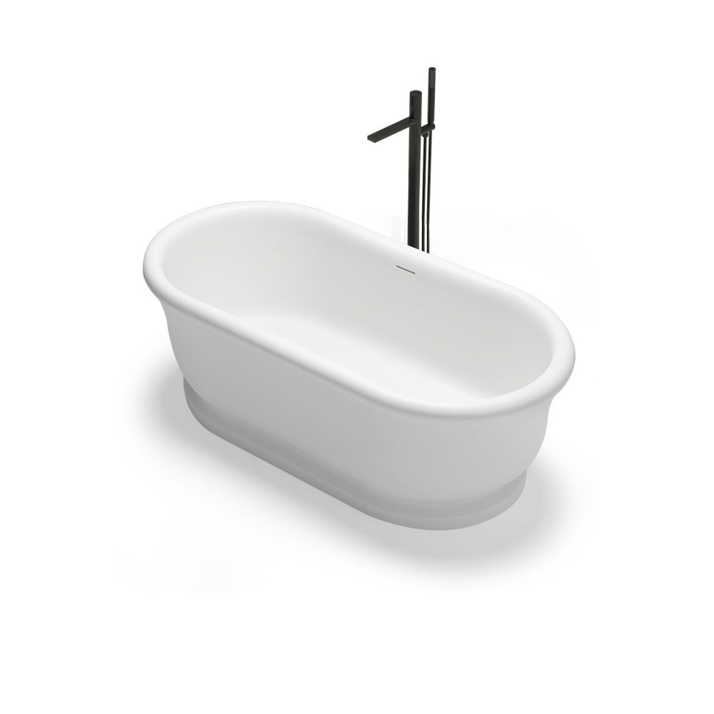 KT-8208 Classical Resin Stone Bathtub Capsule Shape with Curved Edge