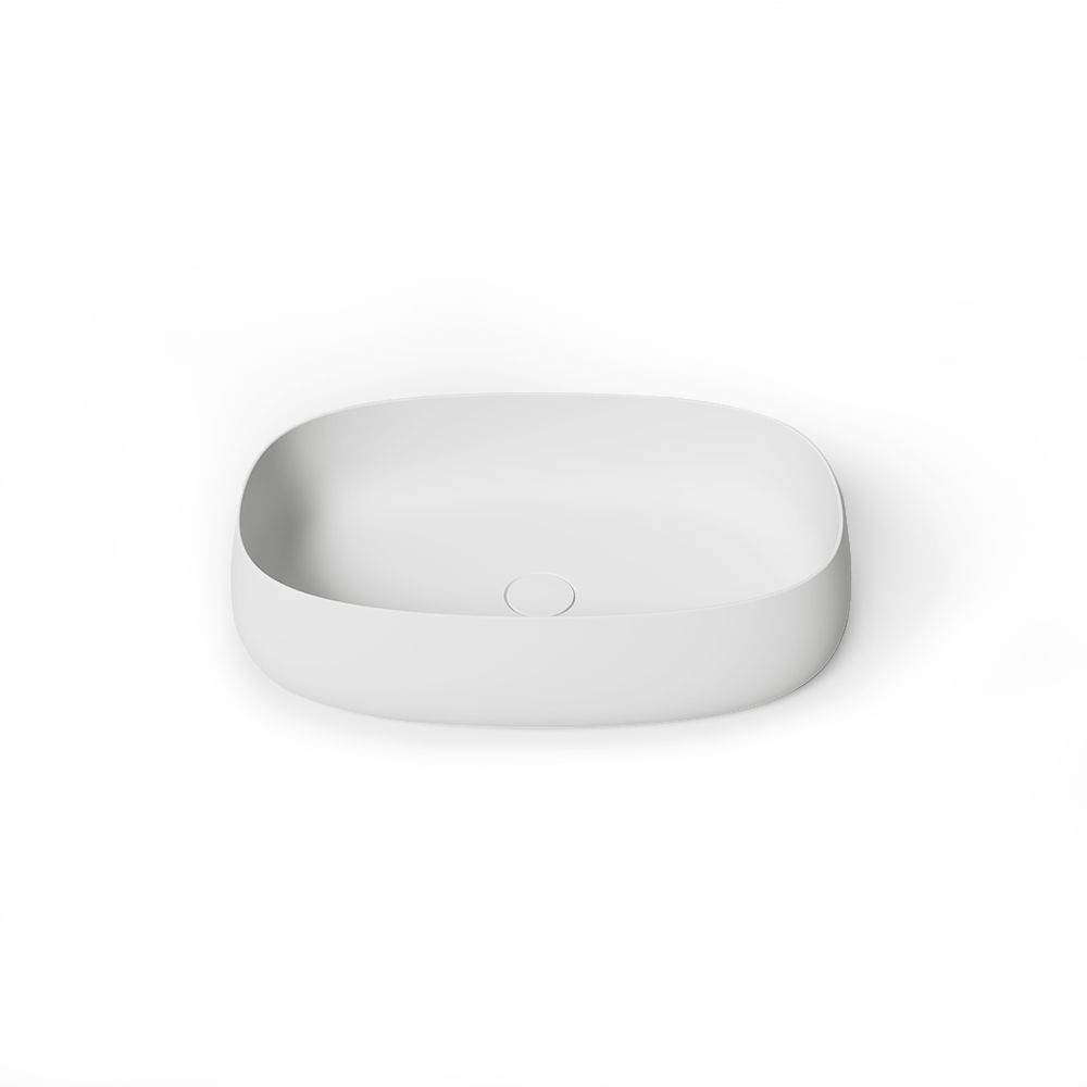 KT-2007 Slim Edge Oval Solid Surface Counter Top Bathroom Sinks