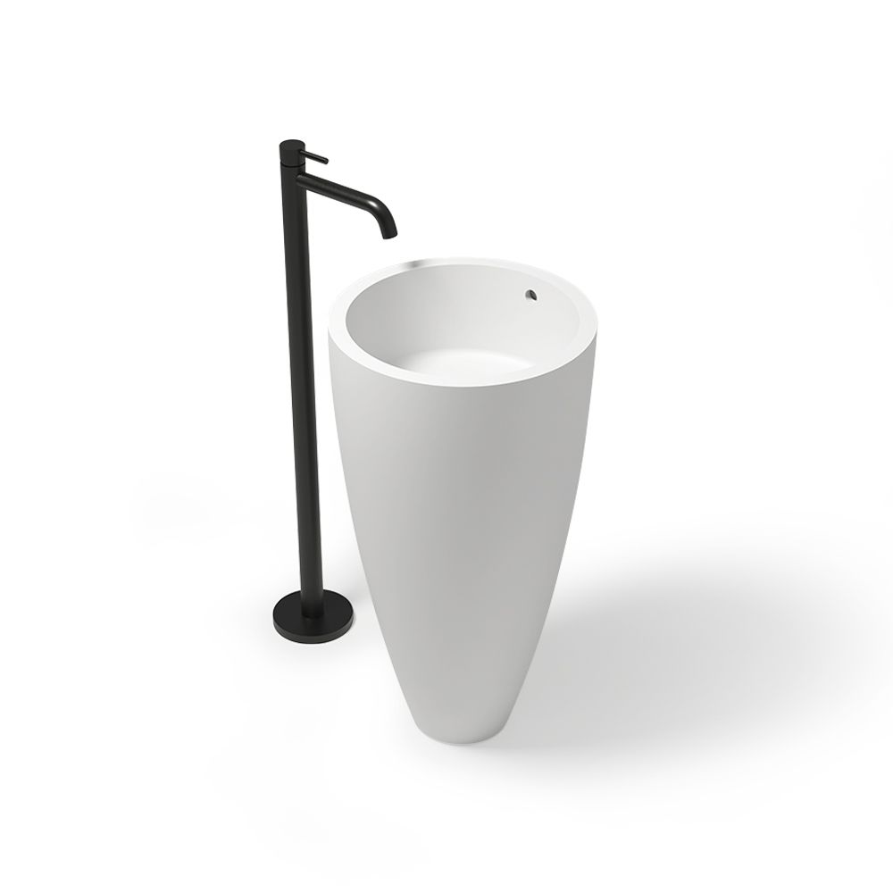 KT-6102 Resin Stone Cone Shape Freestanding Stand Alone Sink
