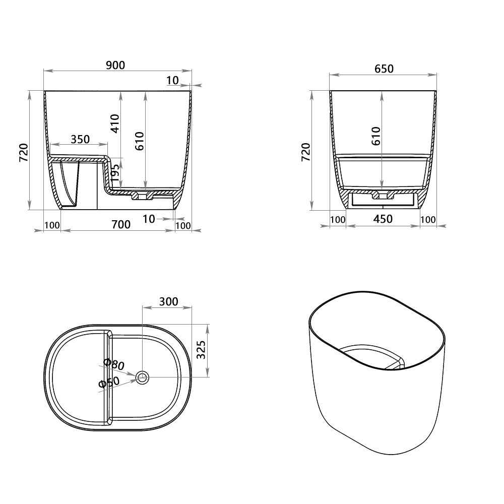KT-8135 Seated Bathtub Resin Stone Bath With Seat Built-in