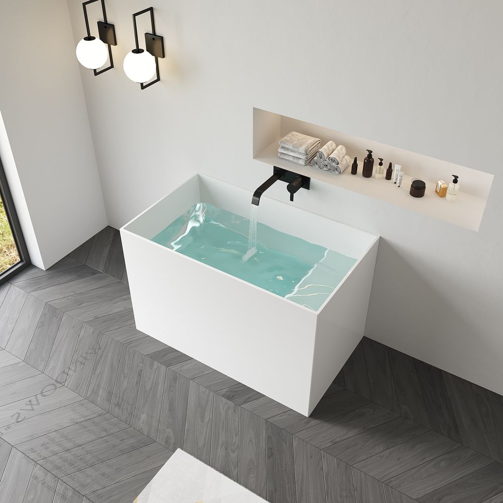 KT-8133 Small Freestanding Bathtub With Seat For Small Bathroom