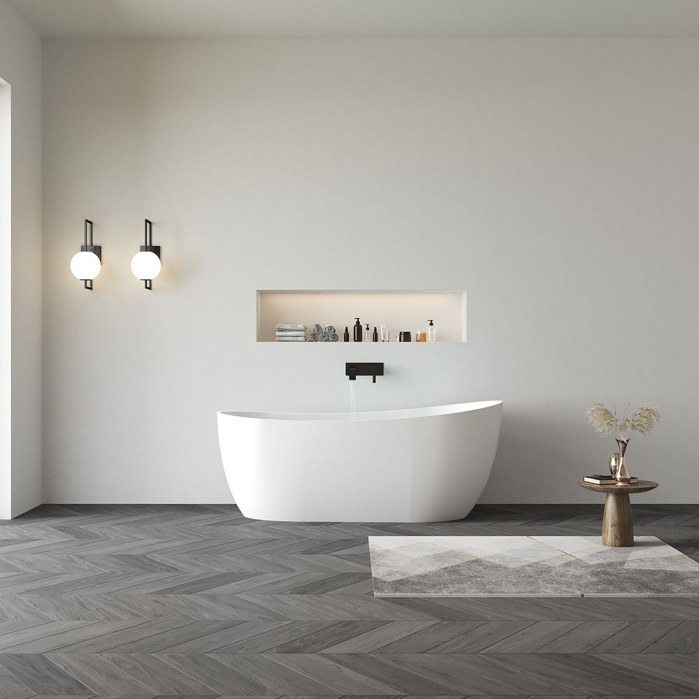 KT-8115 Solid Surface Freestanding Tub with Sleek Design Finish