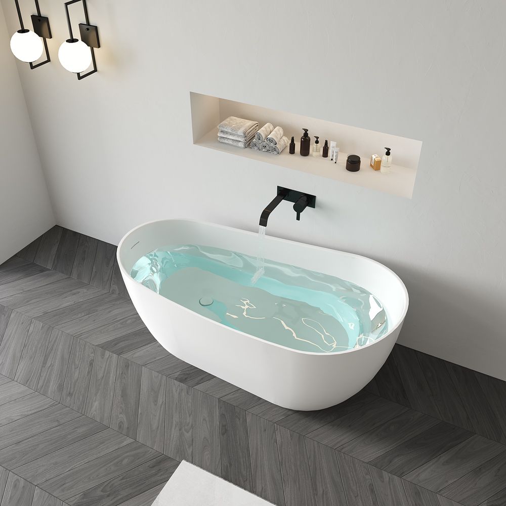 KT-8115 Solid Surface Freestanding Tub with Sleek Design Finish