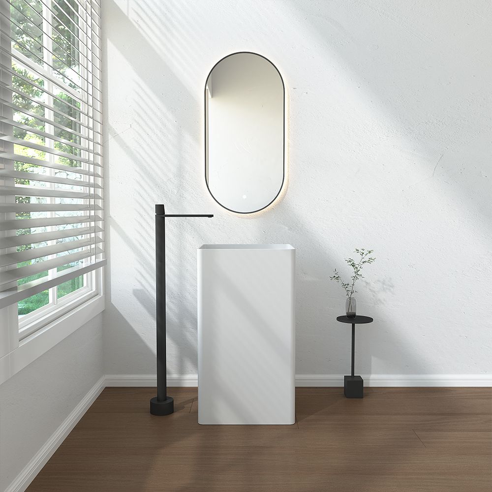 KT-6104 Freestanding Pedestal Basin Small bathrooms Rectangular Sinks