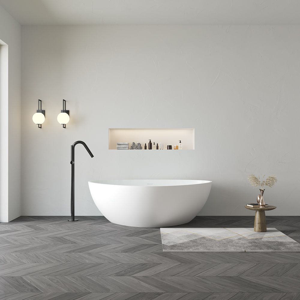 KT-8205 Stone Freestanding Bathtub Resin Stone Triangle Bathtub