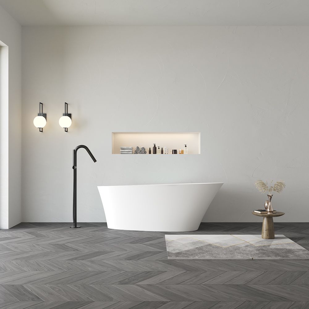 KT-8206 Triangular Bath Tub Solid Surface Freestanding Bathtub