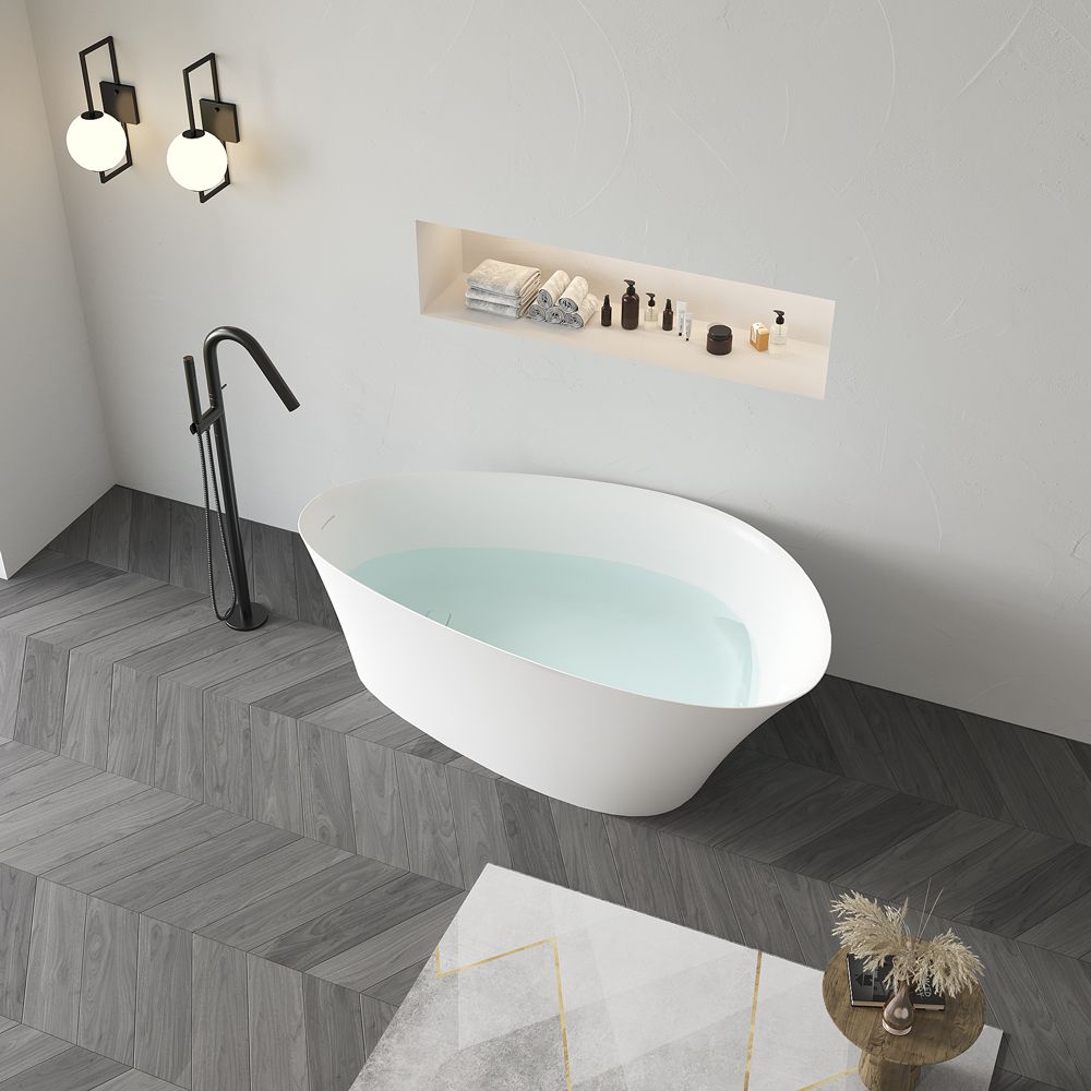 KT-8206 Triangular Bath Tub Solid Surface Freestanding Bathtub