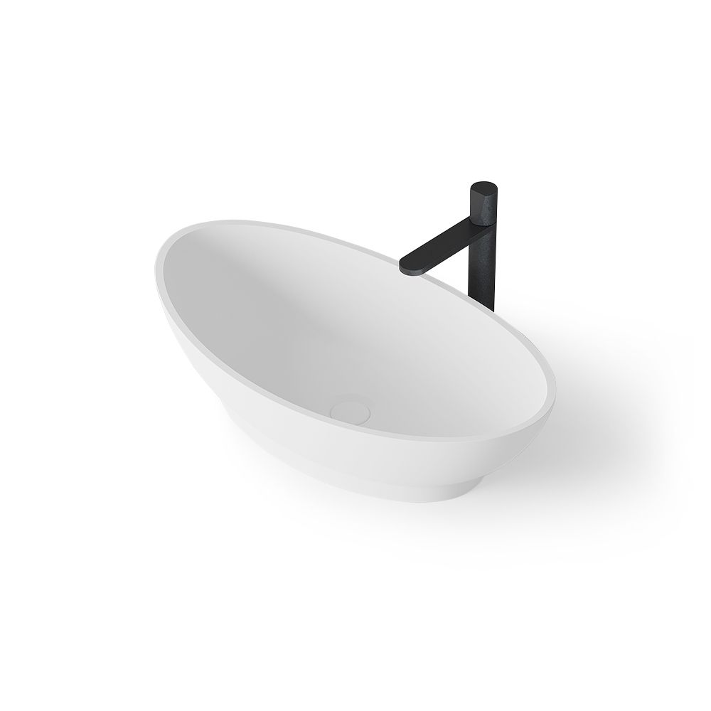 KT-2221 Poly Marble Ingot Shape Countertop Vessel Bowl Sink