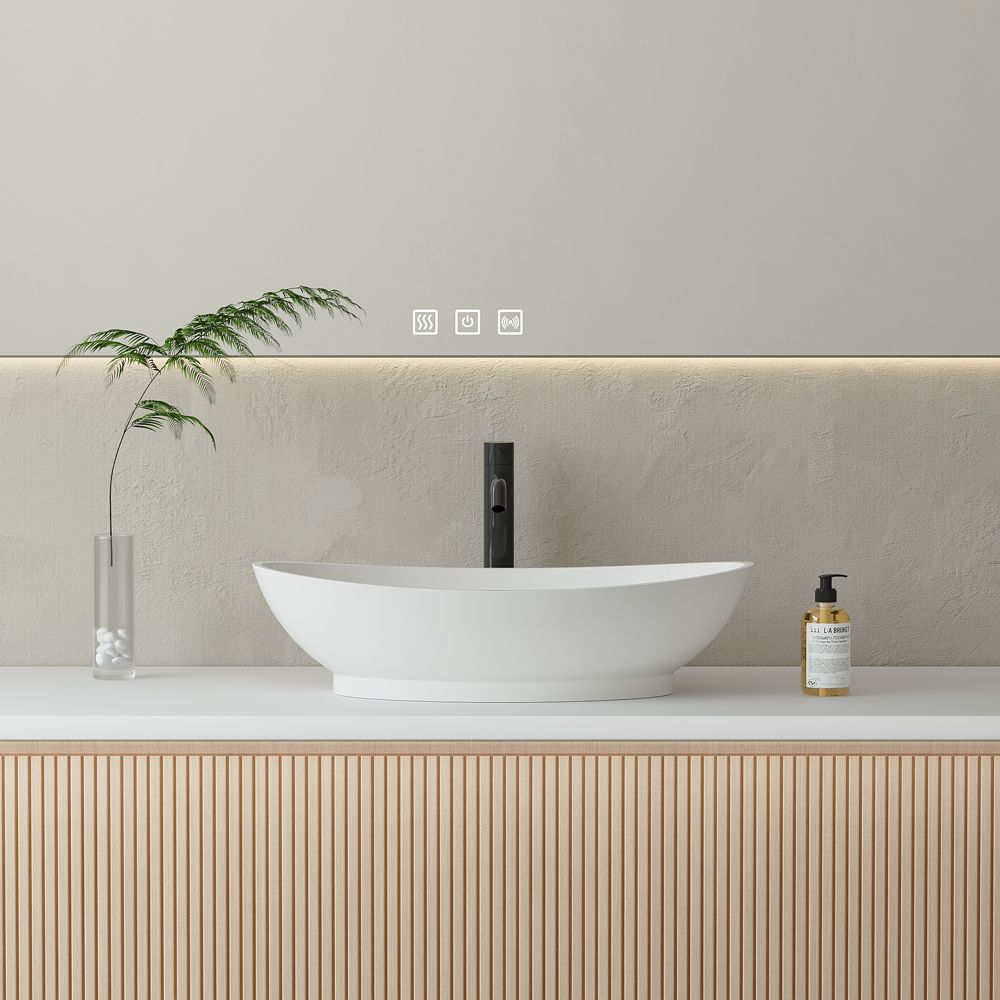 KT-2221 Poly Marble Ingot Shape Countertop Vessel Bowl Sink