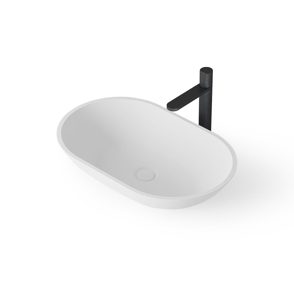KT-2014 Slim Edge Countertop Sink Bathroom Polymarble Wash Basin