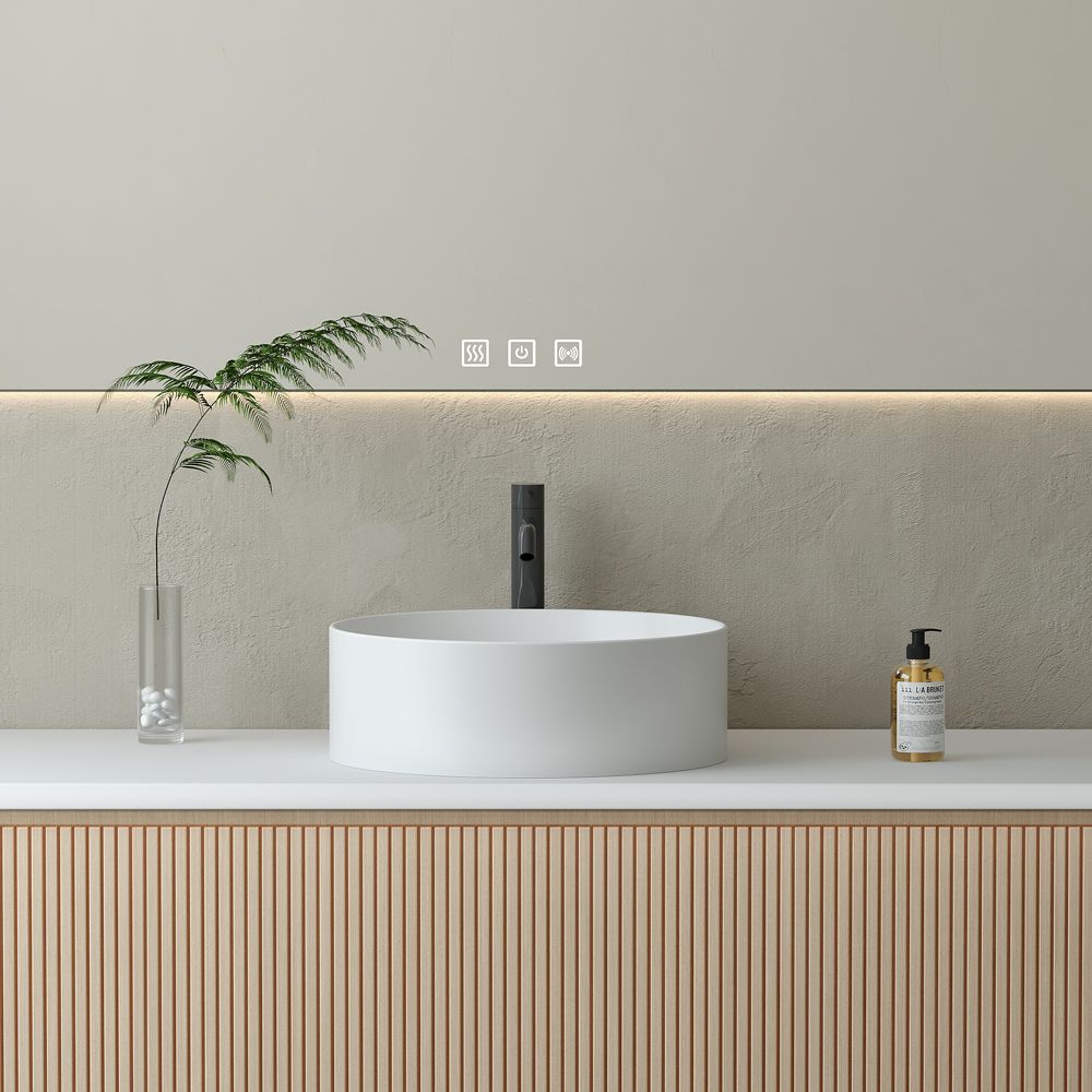 KT-2209 Solid Surface Round Shape Bathroom Countertop Basin