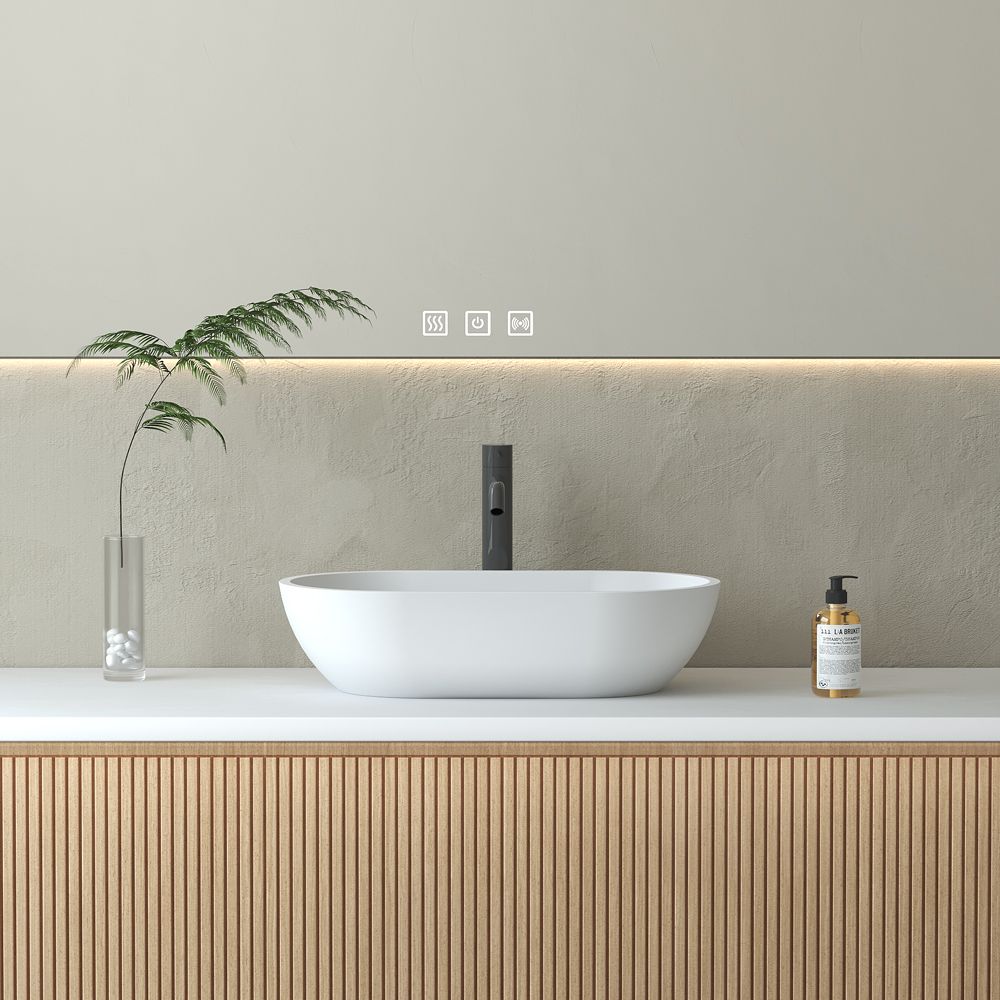 KT-2208 Countertop Wash Basin Poly Marble Stone Bathroom Sink