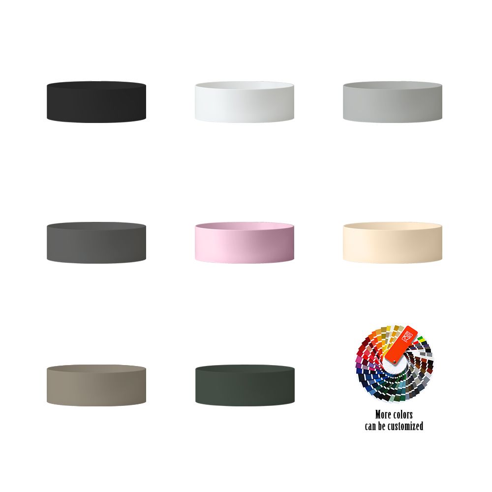 KT-2209 Solid Surface Round Shape Bathroom Countertop Basin