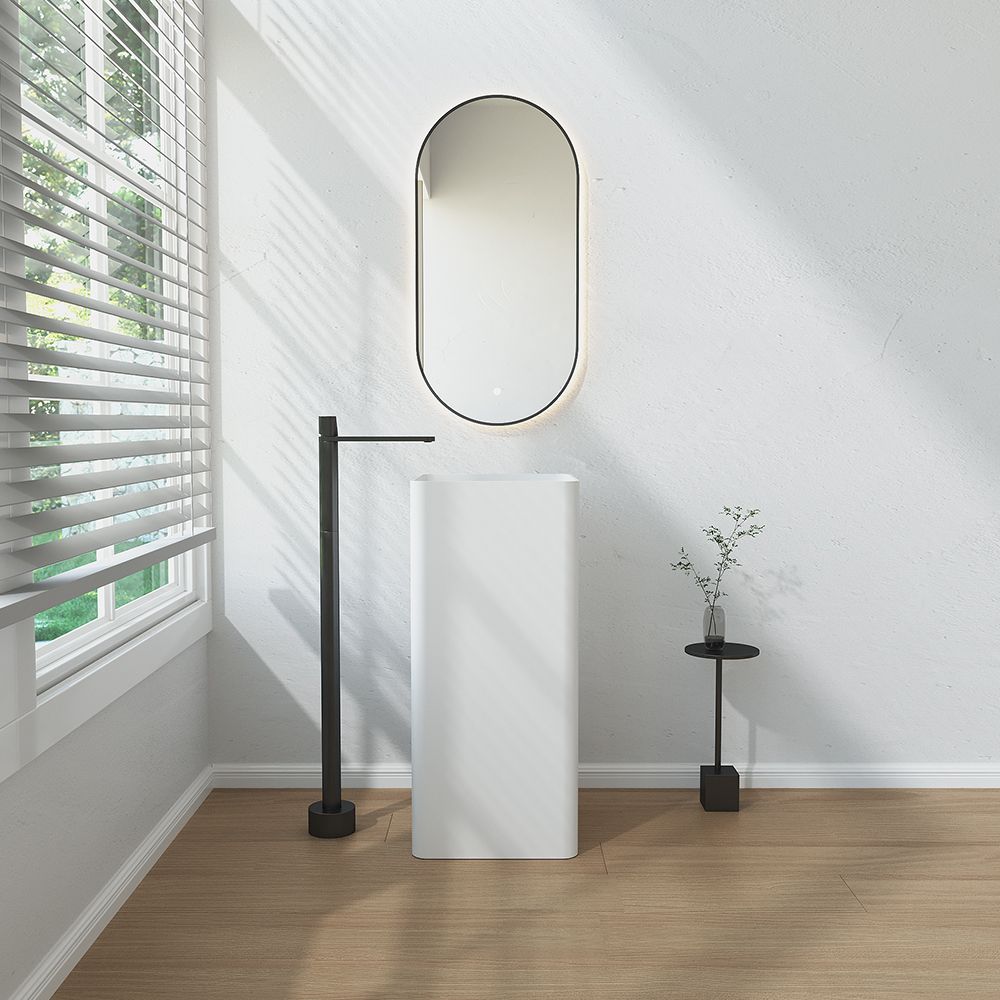 KT-6101 Resin Stone Cone Shape Freestanding Stand Alone Sink