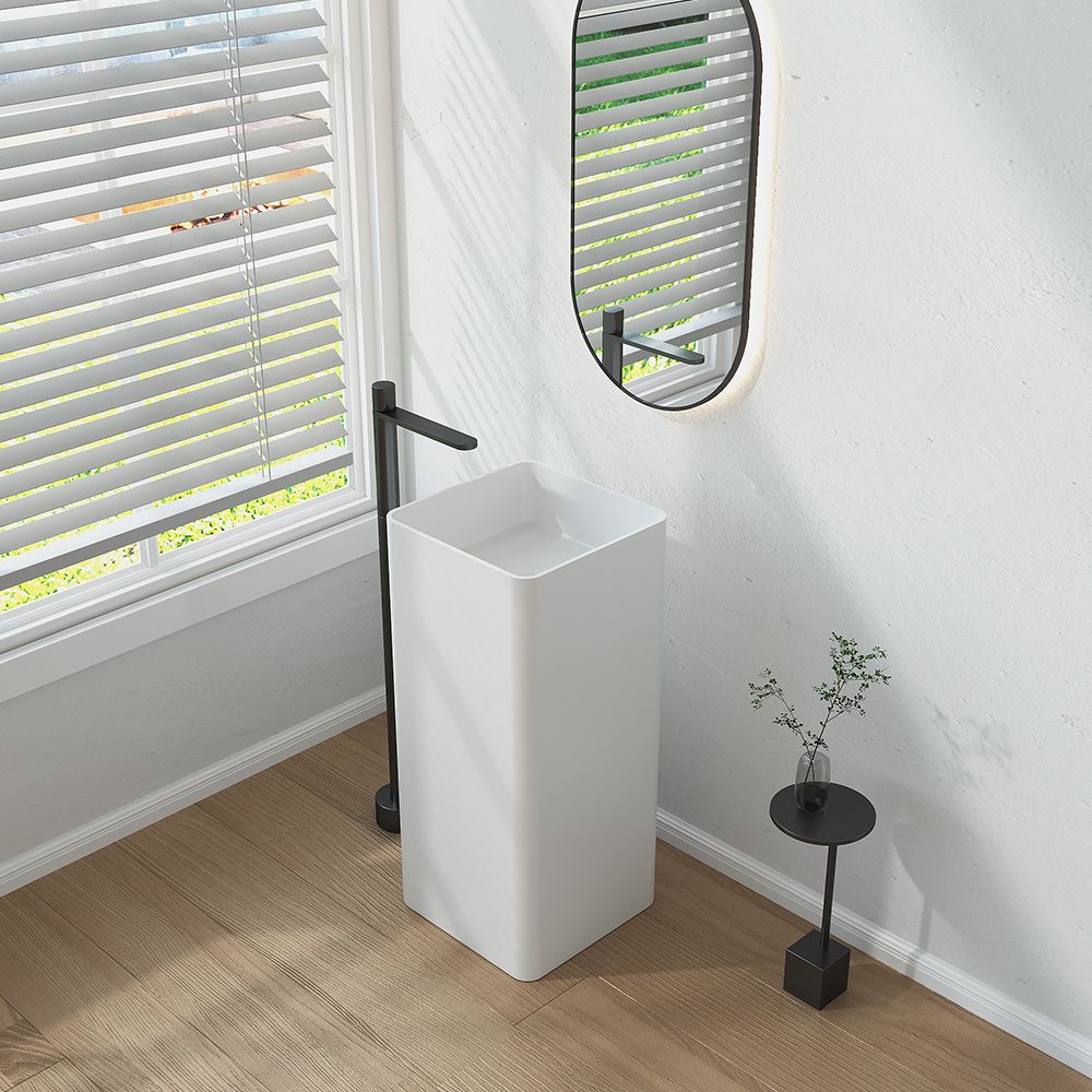 KT-6101 Resin Stone Cone Shape Freestanding Stand Alone Sink