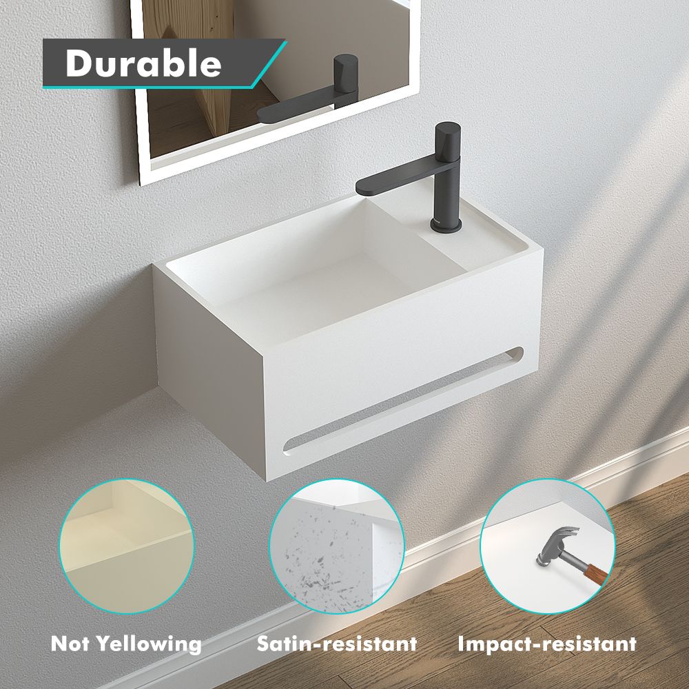KT-W901 Integrated Towel Bar Design Wall Mounted Bathroom Sink